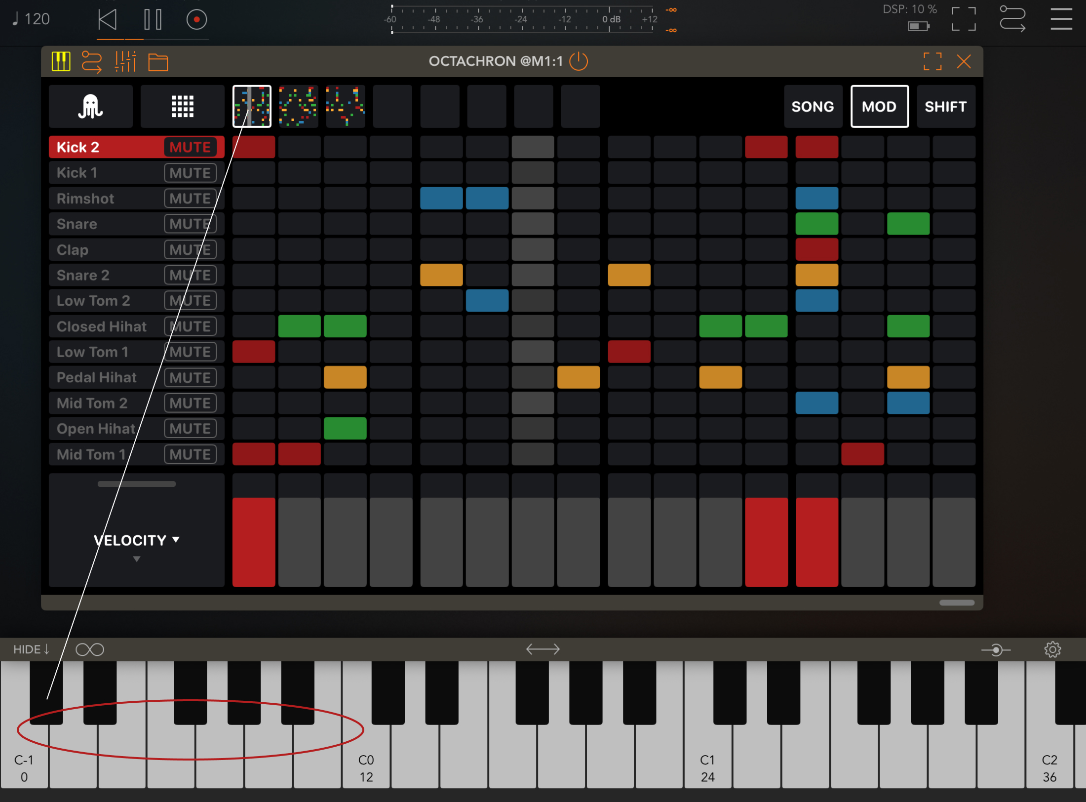 OCTACHRON
 MIDI Drum Sequencer (AUv3) for iOS - MIDI Setup